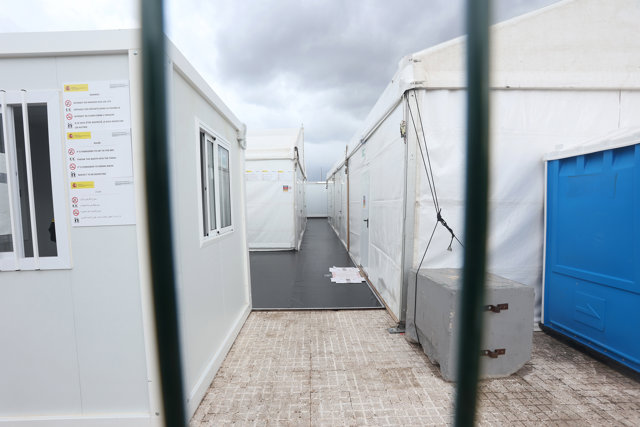 Módulo de acogida en el puerto de Palma