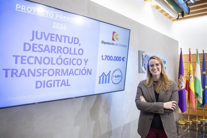 Sara Alguacil, en la presentación de los presupuestos de la Delegacion Juventud para 2026