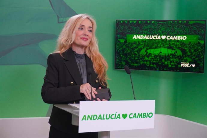 La secretaria de Empleo del PSOE-A, Carmen Castilla, este martes en Sevilla