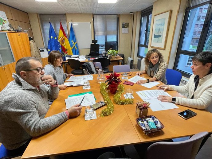 Reunión de este martes en la Consejería de Educación.