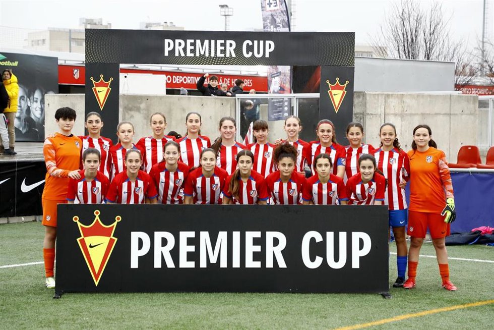 El Atlético de Madrid Femenino Sub-14 durante la 4 Nike Premier Cup