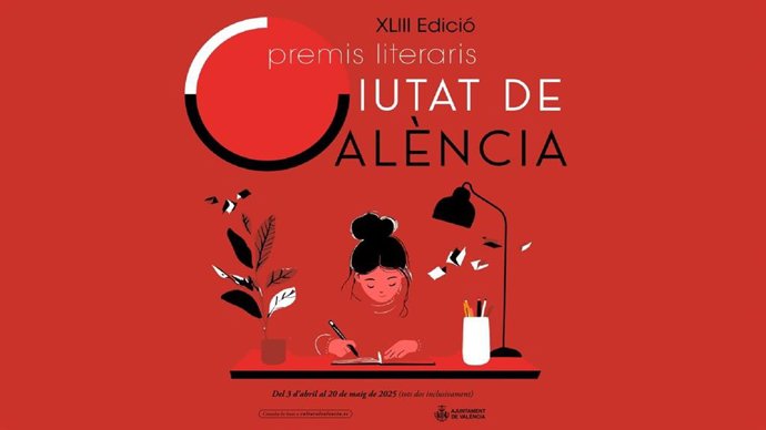 Imagen del cartel de los Premios Literarios Ciudad de València 2025.