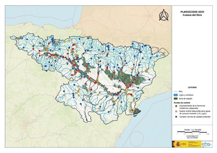 Plaguicidas en la Cuenca del Ebro.