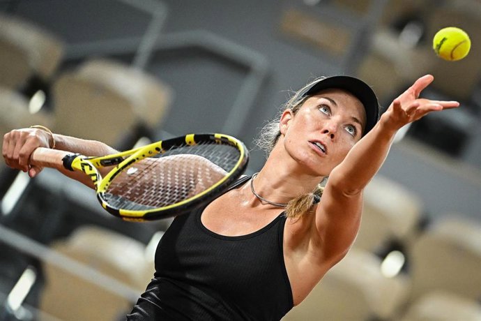 Archivo - La tenista estadounidense Danielle Collins, durante un partido de Roland-Garros.
