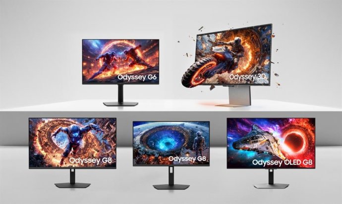 Novos monitores Samsung Odyssey para 2026.