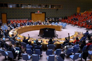 Imagen de representantes de los países miembros del Consejo de Seguridad de la ONU reunido en Nueva York  