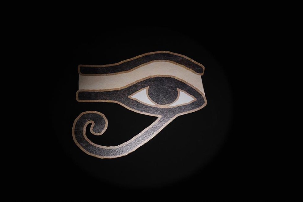 Archivo - El ojo egipcio, durante la presentación de la exposición Cleopatra, la exposición inmersiva, en el Matadero de Madrid, a 10 de septiembre de 2025, en Madrid (España). 