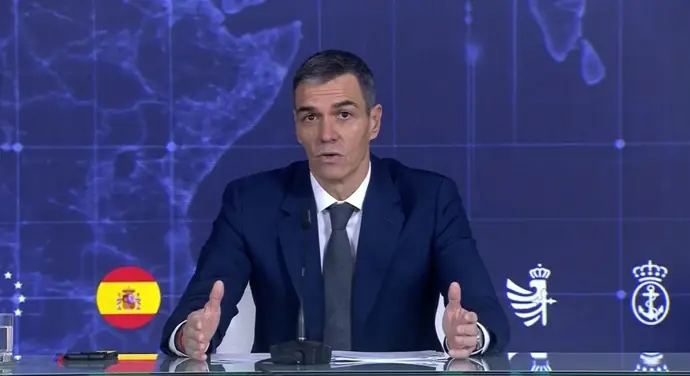 Pedro Sánchez en videoconferencia