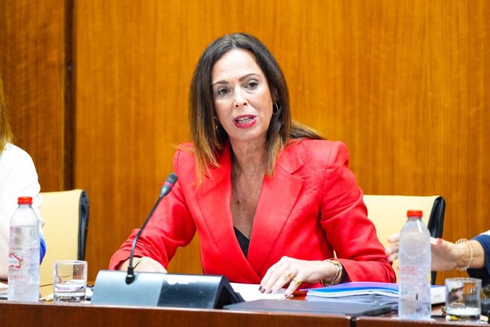 La consejera de Fomento, Articulación del Territorio y Vivienda, Rocío Díaz, presenta en comisión los presupuestos para 2026 relativos a su departamento.