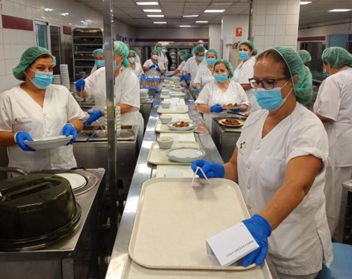 Servicio de cocina en un hospital del SCS