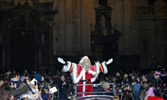 Lllegada Papá Noel a la ciudad de Murcia