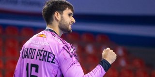 El portero Álvaro Pérez durante un partido del ABANCA Ademar León