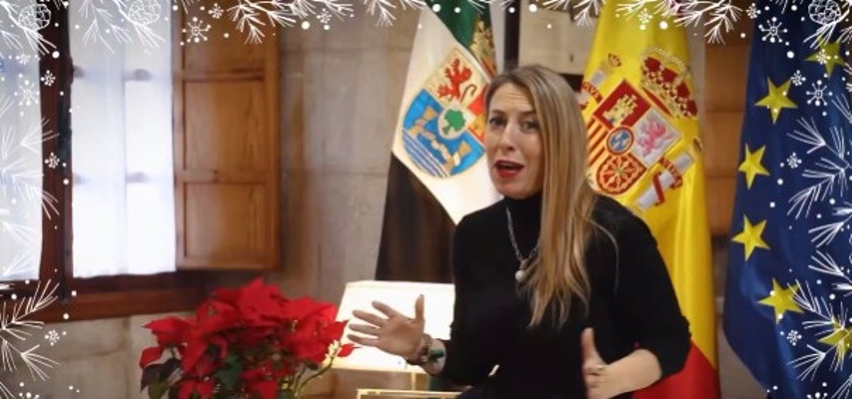 María Guardiola aboga en su felicitación de Navidad por seguir construyendo Extremadura juntos