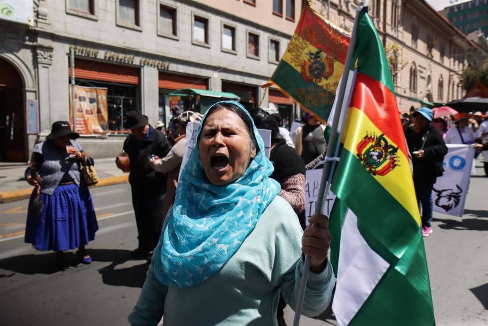 Archivo - Imagen de archivo de unas protestas en La Paz, Bolivia, en mayo de 2025.