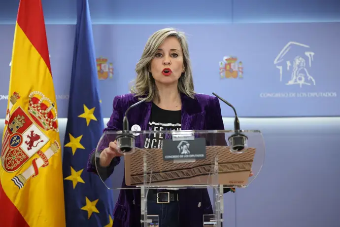 La portavoz del grupo parlamentario Sumar, Verónica Martínez Barbero