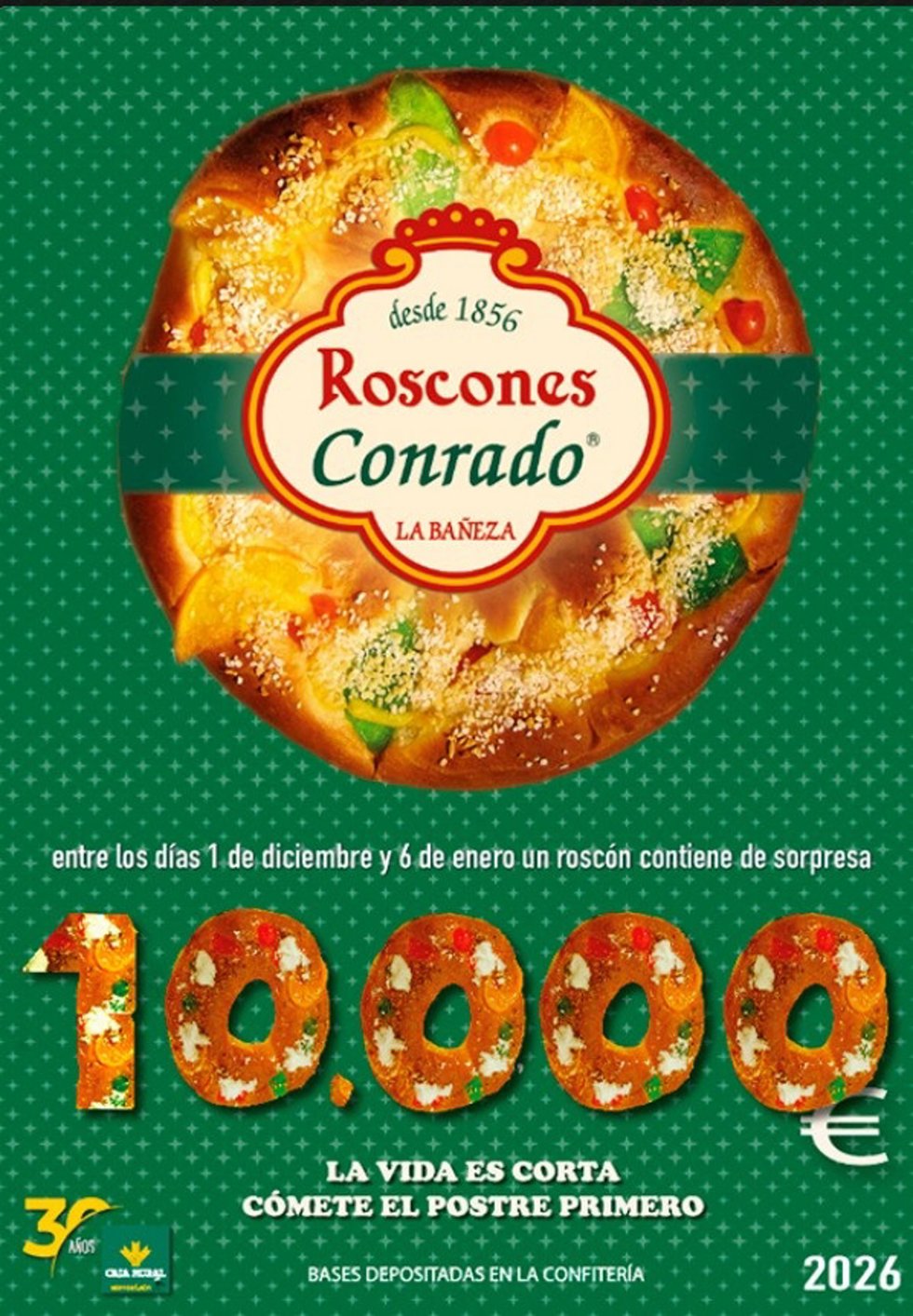 Cartel de la nueva edición del roscón que esconde 10.000 euros.