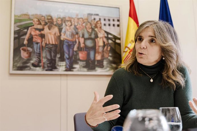 La secretaria de Estado de Migraciones, Pilar Cancela, en una entrevista a Europa Press.