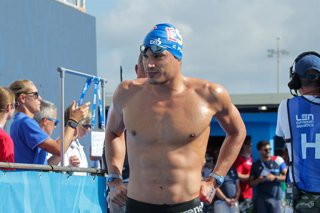 Archivo - August 20, 2022, Rome, Italy: Rome, Italy, Lido di Ostia, August 20, 2022, Guillem Pujol Belmonte (ESP)  during  European Acquatics Championships - Open Water (day1) - Swimming.