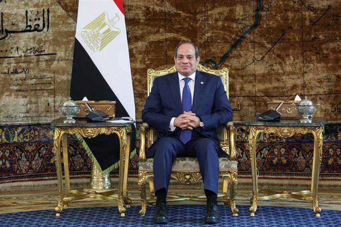 Archivo - El presidente de Egipto, Abdel Fatá al Sisi