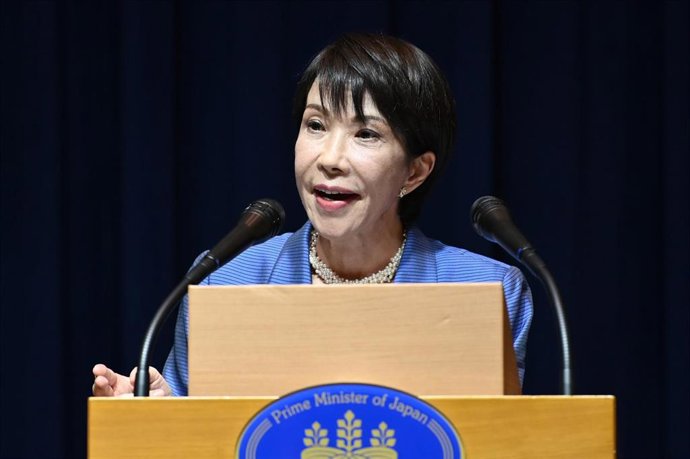 File - The Prime Minister of Japan, Sanae Takaichi.