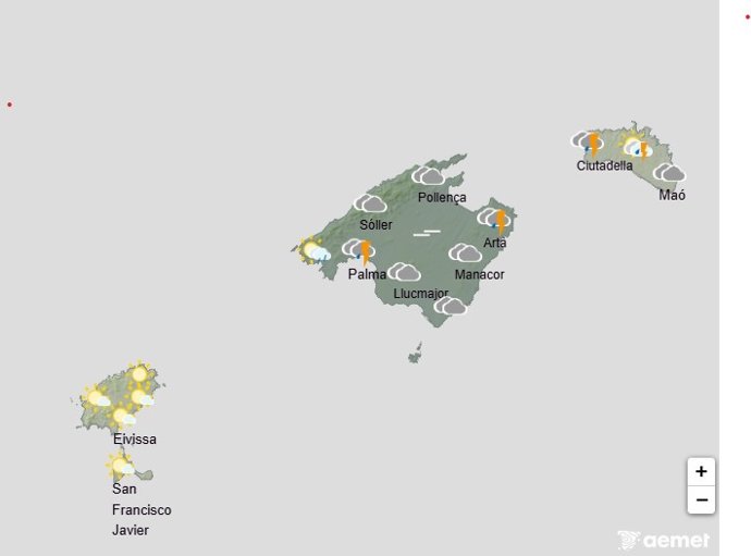 Previsión del tiempo en Baleares para el 26 de diciembre.