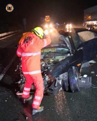 Heridas tres personas en un accidente entre varios vehículos en la A-7 a su paso por Rotglà i Corbera