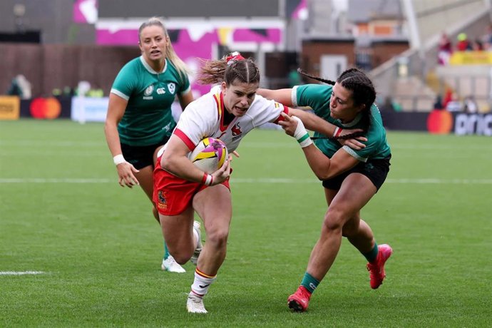 La jugadora española de rugby Claudia Peña.