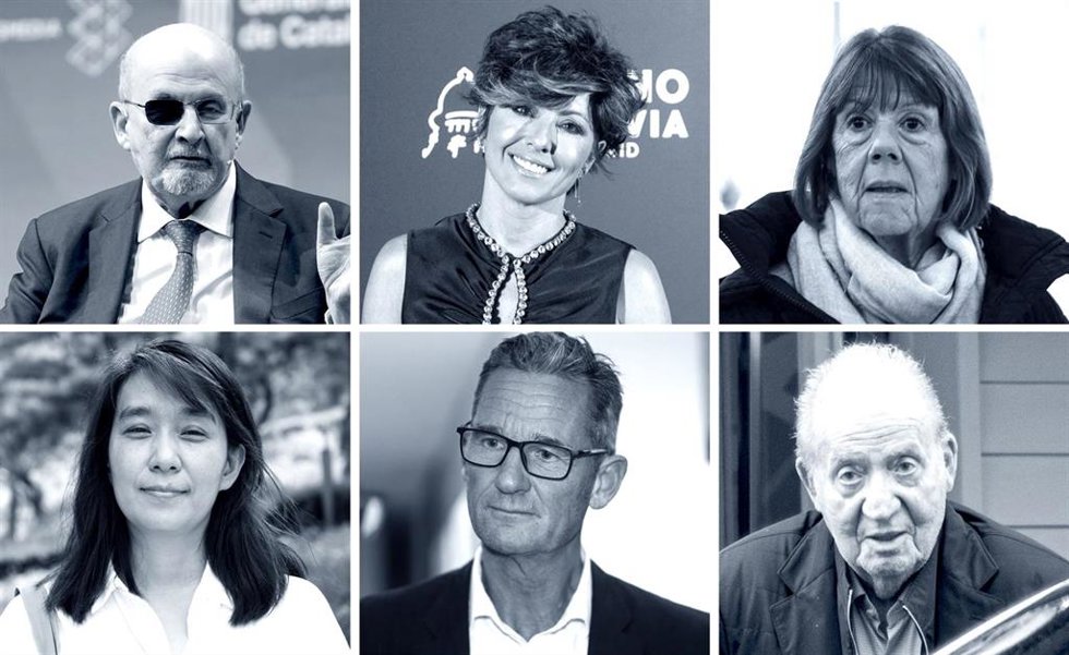 El escritor Salman Rushdie, Sonsoles Ónega, Gisle Pelicot, Han Kan, Iñaki Urdangarin y el rey Juan Carlos I