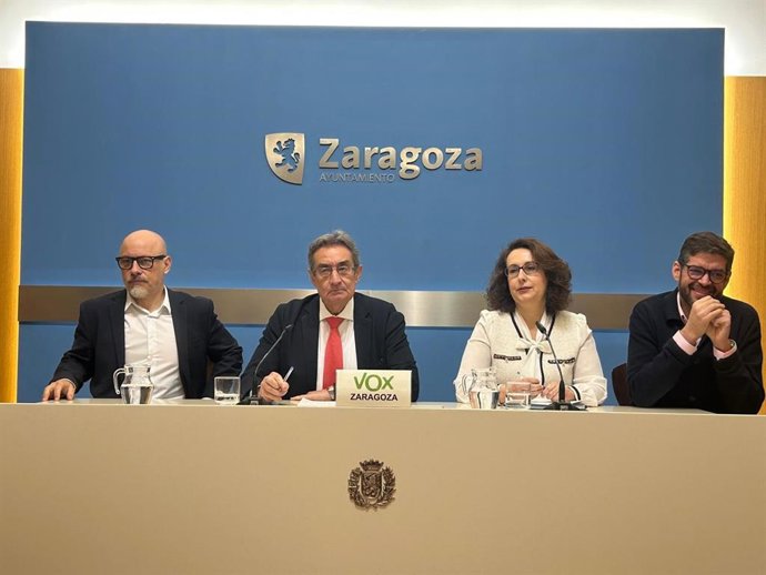 Los cuatro concejales del grupo municipal de Vox