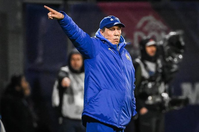 Archivo - El entrenador Jean-Louis Gasset, en su etapa como entrenador del Olympique de Marsella.