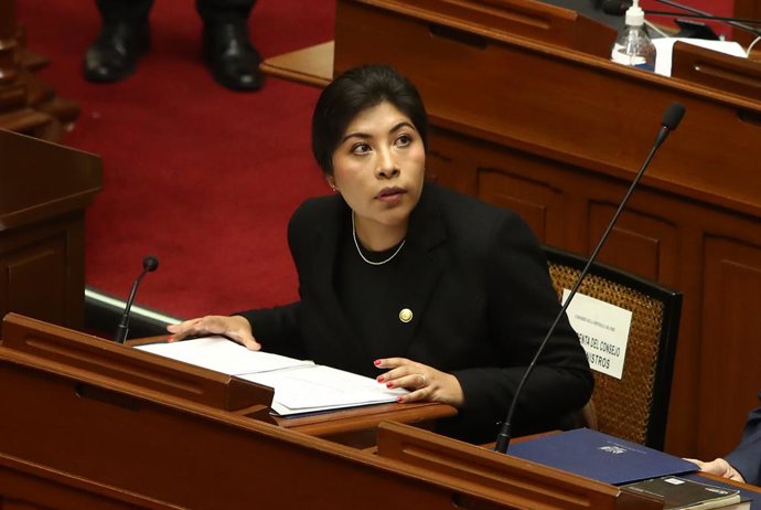 Archivo - 28 de novembro de 2022, LIMA, LIMA, PERU: LIMA 28 DE NOVIEMBRE DEL 2022...LA PRESIDENTA DEL CONSEJO DE MINISTROS BETSSY CHAVEZ SE PRESENTA ANTE EL HEMICICLO DEL CONGRESO DE LA REPUBLICA JUNTO A LOS MINISTROS DE ESTADO , PARA EXPONERAR LOS DICTAM