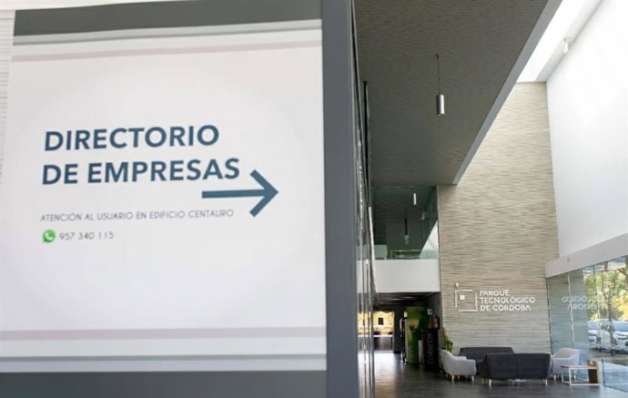 Vestíbulo del Edificio Aldebarán del Parque Tecnológico de Córdoba.