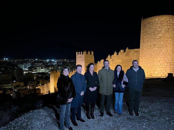 Inauguración de la la restauración e iluminación de las Murallas del Cerro de San Cristóbal en Almería
