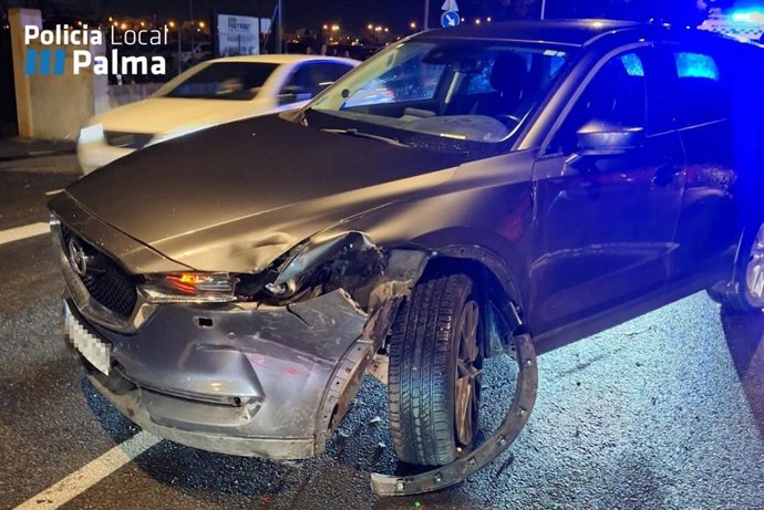 Una investigada por provocar una colisión frontal en Palma mientras conducía bajo efectos del alcohol