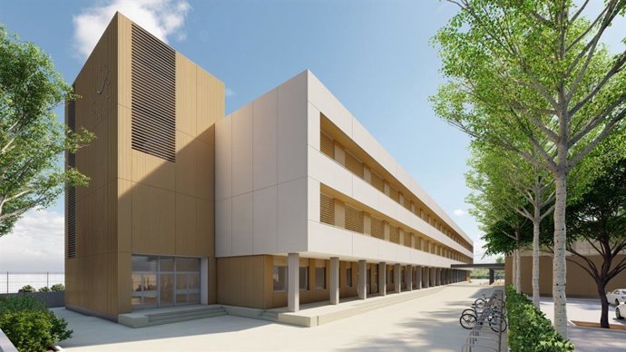 Infografía del futuro instituto en Soliva, en Málaga capital