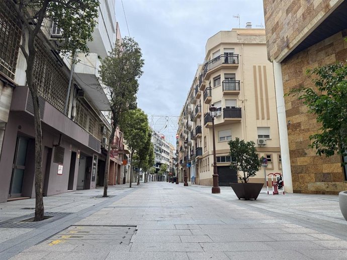 Calle peatonal de Huelva.