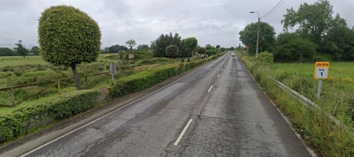 Un tramo de la AS-374.