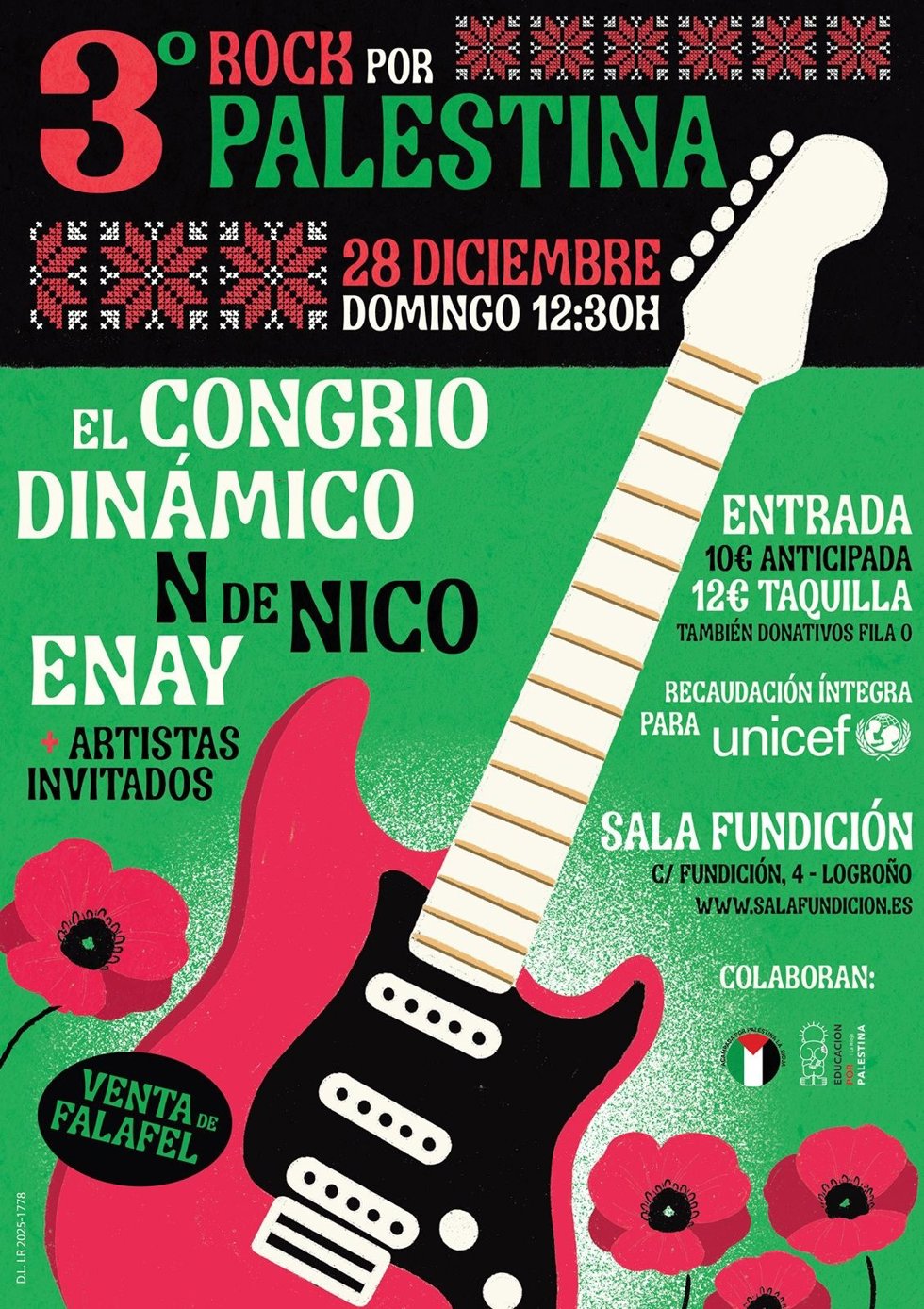 Tercera edición del concierto solidario 'Rock por Palestina'