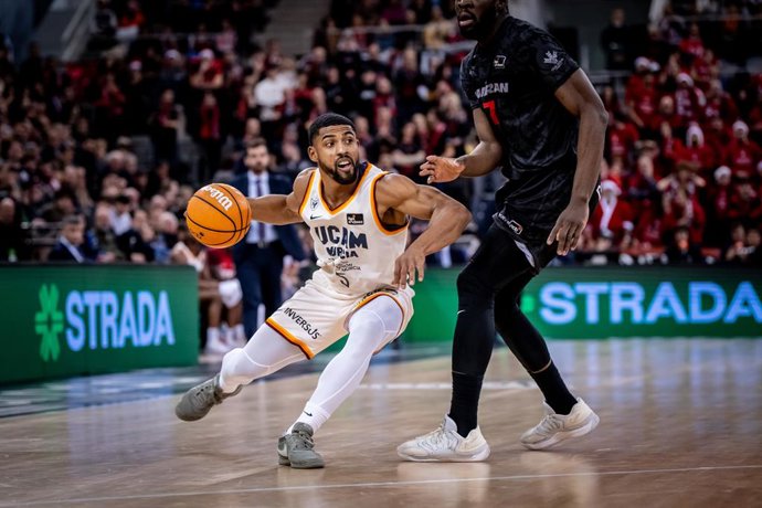 David DeJulius, durante un partido del UCAM Murcia en la Liga Endesa.