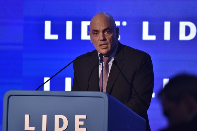 Archivo - August 22, 2025, Rio De Janeiro, Rio De Janeiro, Brasil: Rio de Janeiro (RJ), 08/22/2025 - Lide/Copacabana/Alexandre de Moraes - Panel 4. Participation of the Minister of Justice, Alexandre de Moraes, in the 24th Lide Business Forum in Copacaban