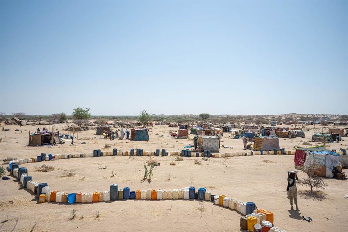 Archivo - TINE, June 28, 2025  -- This photo taken on June 27, 2025 shows the view of a relocation site of Sudanese refugees in the eastern Chadian city of Iridimi. According to the United Nations, one in three Sudanese have been displaced. Of those, 3.8 