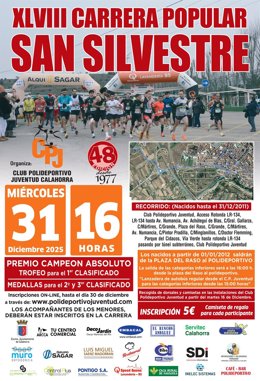 Calahorra despedirá el año con la tradicional Carrera popular San Silvestre el 31 de diciembre