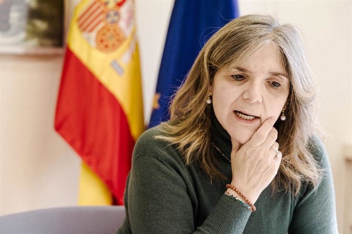 La secretaria de Estado de Migraciones, Pilar Cancela, en una entrevista a Europa Press.
