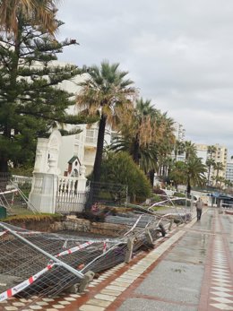 Efectos del temporal en Benalmádena (Málaga)