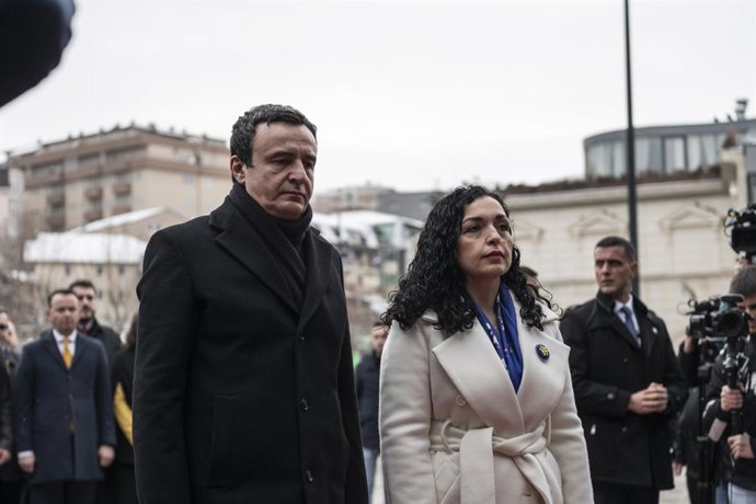 Archivo - February 17, 2025, Pristina, Pristina, Kosovo: Kosovo celebrates its 17th anniversary of independency. In 2008, the country unilaterally declared its independence from Serbia, which not recognised it. The country is in the process to enter the E