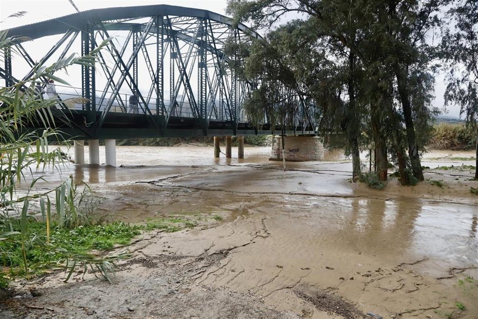El río Guadalhorce a su paso por Cártama (Málaga)