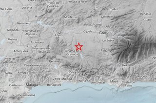 Imagen del terremoto registrado en Otívar (Granada).