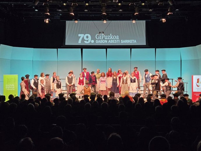 Actuación de Coral Barañáin en el 79º Concurso de Villancicos de Guipúzcoa.