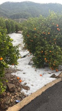 El temporal deja acumulados de más de 180 l/m2 en 12 horas y granizadas en varios puntos de la Comunitat Valenciana