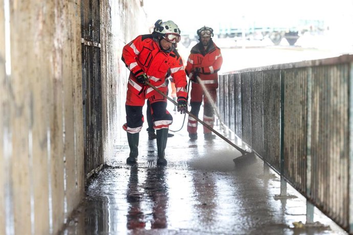 Bomberos del CPB intervienen tras las intensas lluvias en Málaga